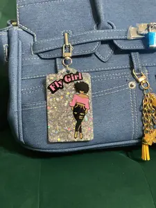 Fly Girl Bag Charm | Handmade Resin Hang Tag | Purse Charm