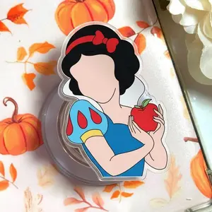 Red Apple Princess Phone Grip, Fairest of Them All Acrylic Holder, Magic Mirror Fairytale Phone Stand, Red Bow Character Accessory, Cute Gift for Girls, Trendy Phone Decor