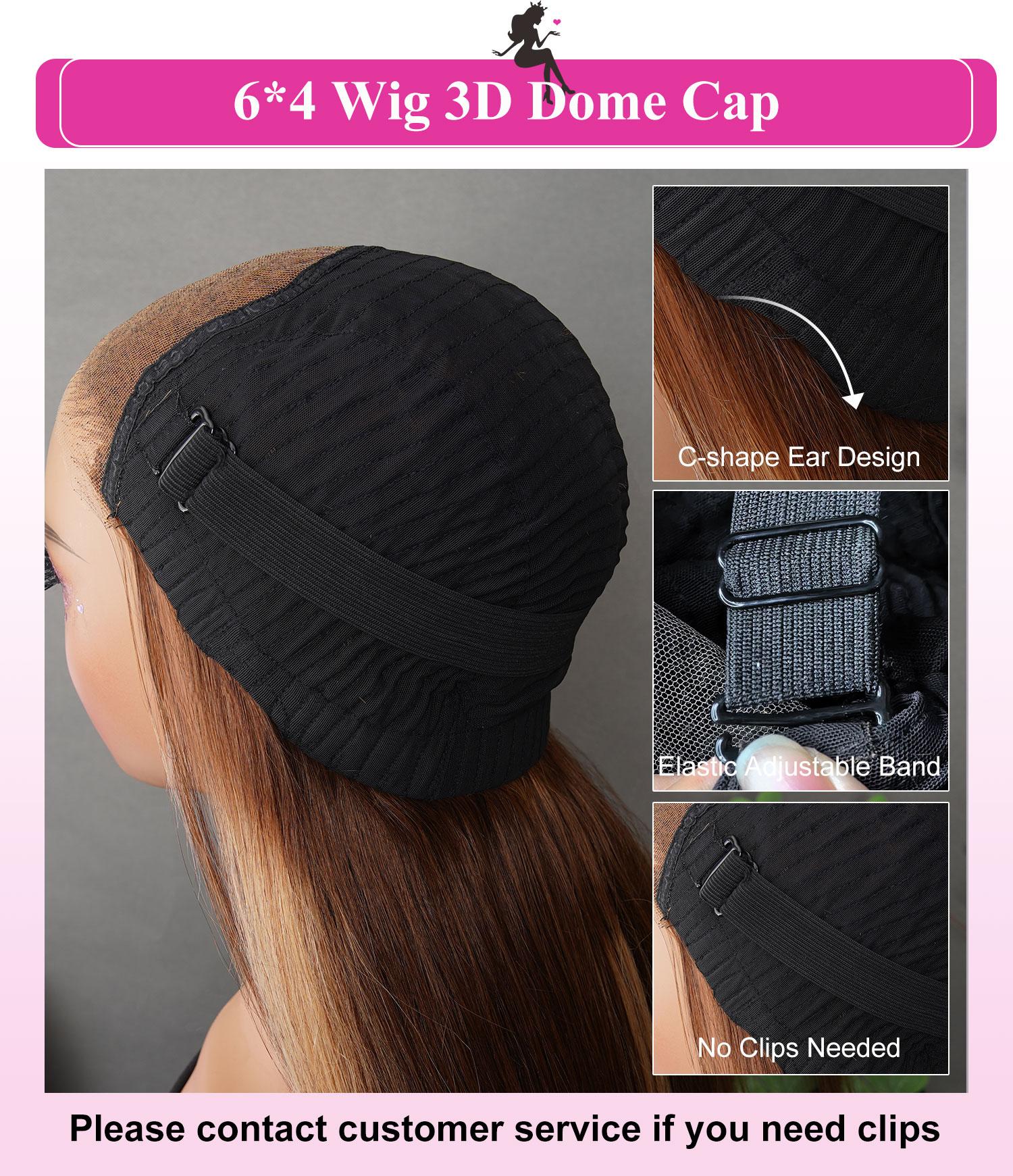 BGMgirl Brown Highlight Water Wave 6*4 Wear Go Glueless Pre Plucked Pre Cut Lace Closure Human Hair Colored Wig Pre-Plucked Glueless TikTokShopfalldealsforyou Elastic Adjustable Band