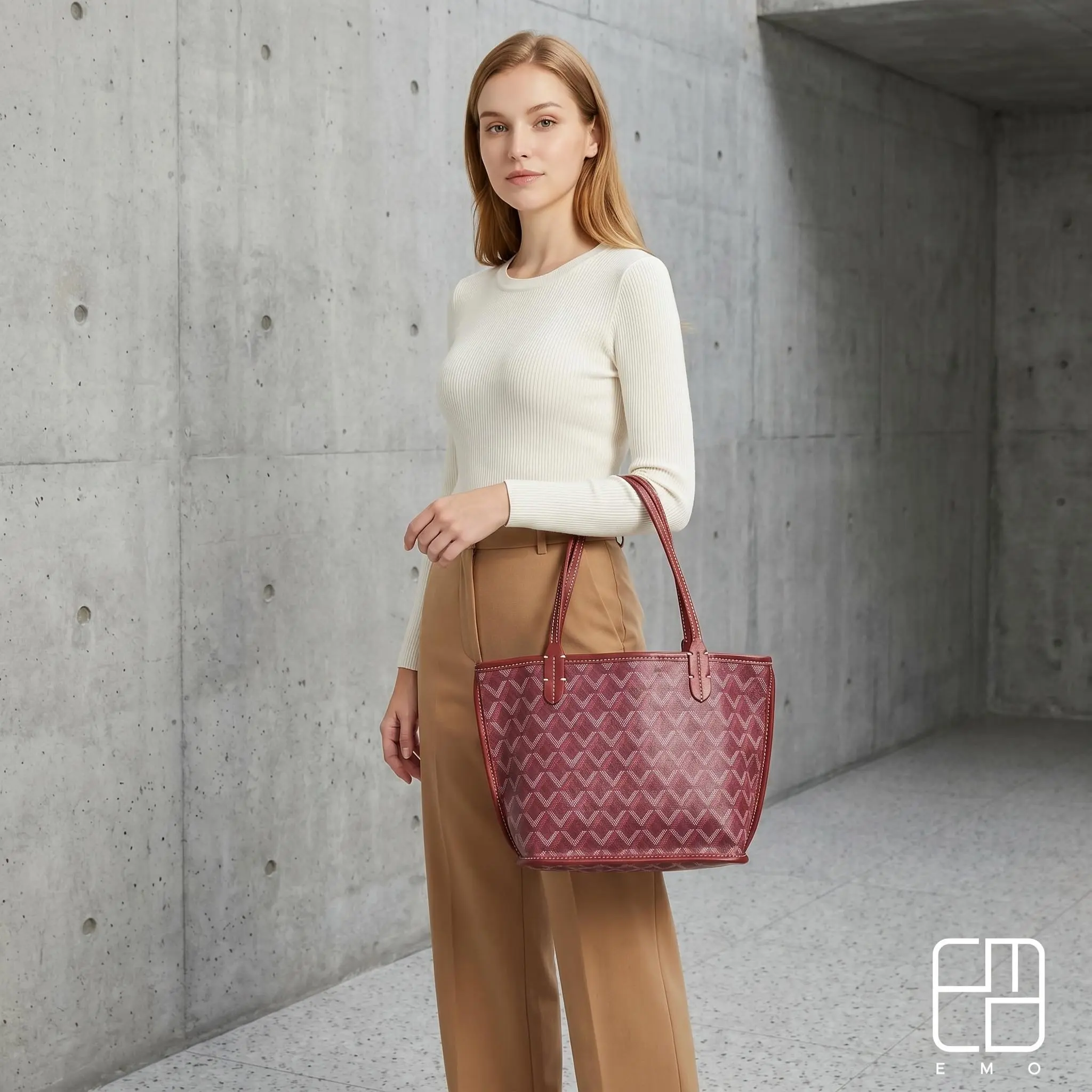 tote bag, Small Medium Large Sizes Women's Fashion New Simple Tote Bag Set, Premium  little bag one shoulder handbag large capacity shoulder Shopping bag PU Leather Tote Bag Mummy tote Bag double sides leather mini