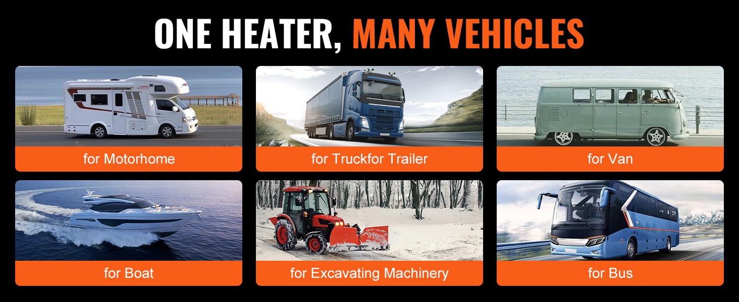 VEVOR Diesel Air Heater, 12V 8KW Separated Portable Parking Heater with Bluetooth App and LCD, Automatic Altitude Adjustment Max 18045 ft,  Fast Heating Low Noise, Diesel Heater for Truck RV Trailer