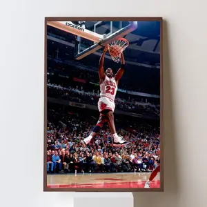 Michael Jordan Iconic Dunk Art Print  Wall Poster