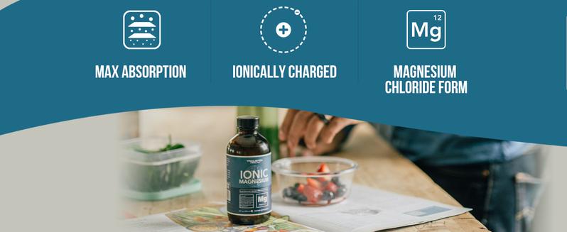 Liquid Magnesium | 8 oz – Ionic Magnesium Chloride for Fast Absorption – Supports Calm Mood, Sleep & Muscle Relief – Vegan, Glass Bottle (96 Servings) Supplement Essential