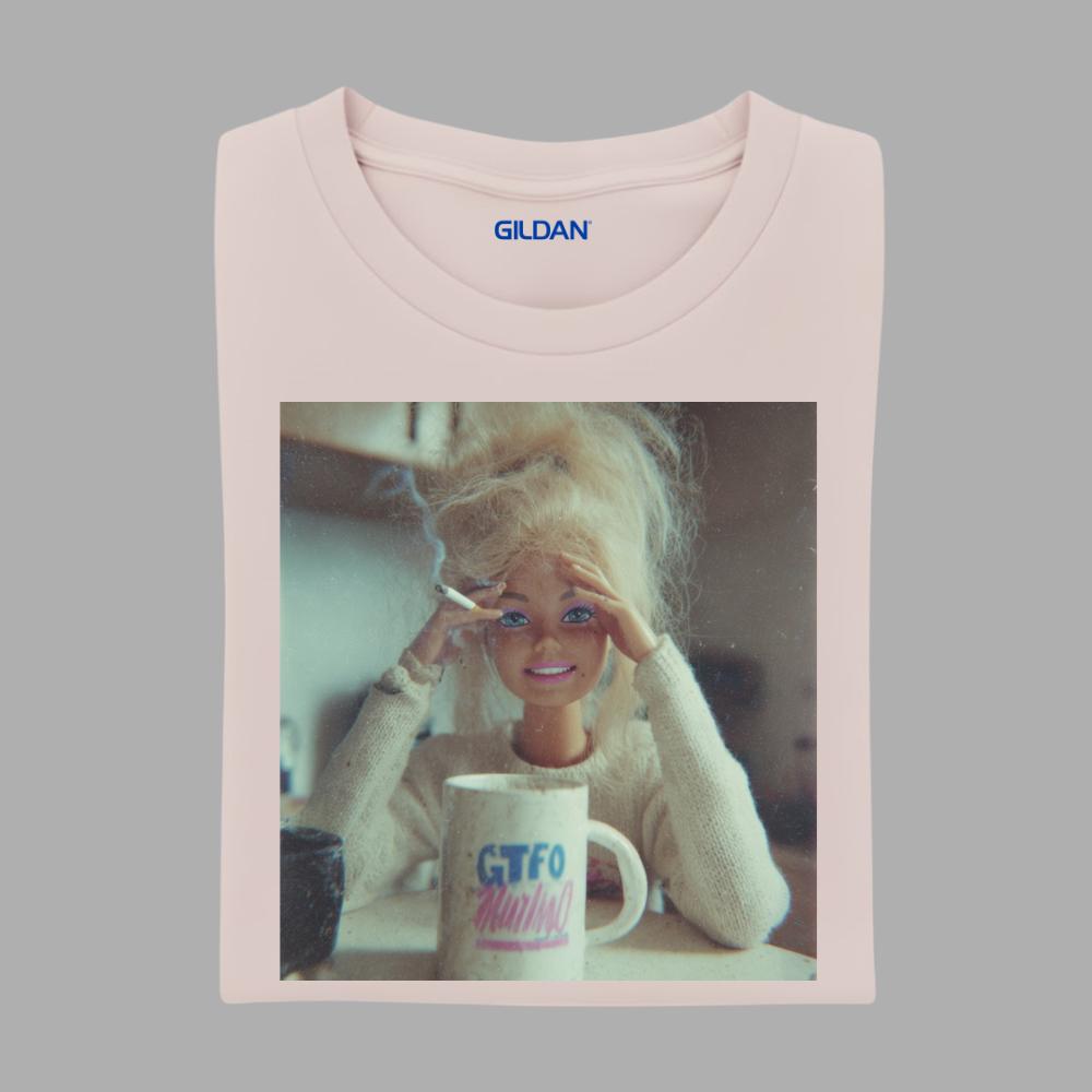 GTFO Barbie Smoking T-Shirt, Funny Morning Mood Graphic Apparel, Sarcastic  Doll Aesthetic Tee, Trendy Pink Streetwear, Comfortable Cotton Clothing