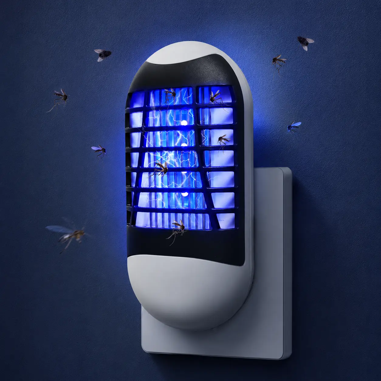UV Mosquito Trap Lamp, Bug Insect Zapper for Bedroom, Patio Use - Safe, Chemical-Free Home Pest Control Device for Indoor & Outdoor Applications