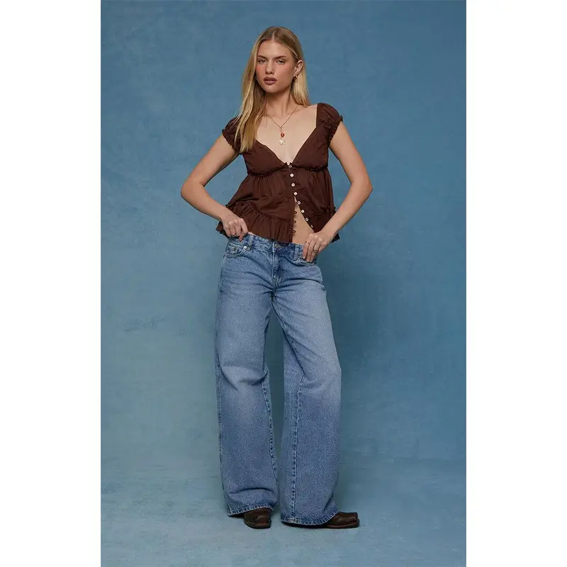 Pacsun Women's Casey Low Rise Baggy Jeans Astrid