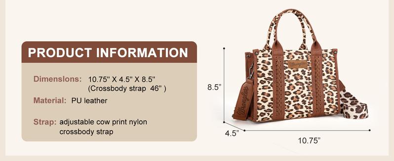 Wrangler Concealed Carry Tote/Crossbody Bag for Women Western Purse Boho Top Handle Satchel Handbag with Signature Strap TikTokShopJumpstartSale