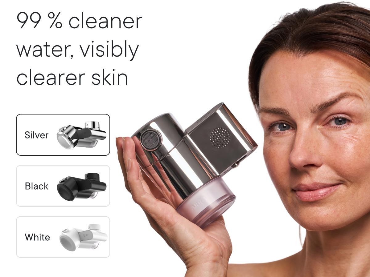 Qure Faucet Filter for Bathroom Sink Clearer Hydrated Skin Reduces Irritants Boosts Hydration Minimizes Breakouts & Irritation