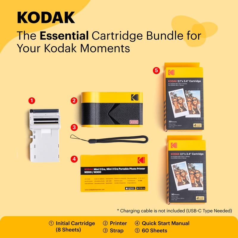 KODAK Mini 2 ERA 4PASS Portable Photo Printer  (2.1x3.4 inches)