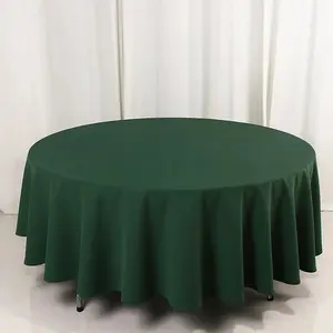 Scuba Round Tablecloth 108" Hunter Emerald Green - Wrinkle Free Table Cover