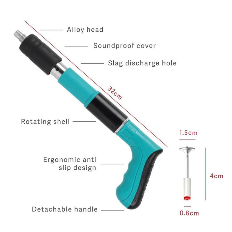 Manual Mini Steel Nail Gun with 100 Nails,5 Gears Power Adjustment,Integrated Air Nailer for Concrete & Woodworking.