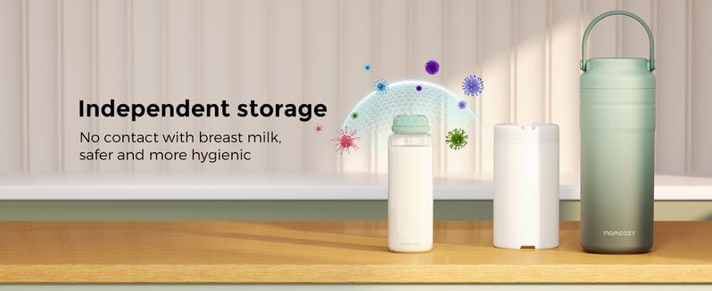 Momcozy Portable Breast Milk Cooler for Travel, 24H Ice-Free Cooling Breastmilk Storage Bottles Container, 12oz Leak Proof Outdoor Small Freezer, Baby Breastfeeding Essential Gift for New Moms
