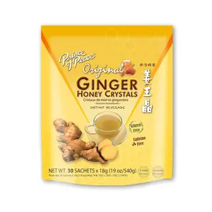 Prince of Peace Instant Ginger Honey Crystals, 30 Sachets – Instant Hot or Cold Beverage – Easy to Brew Ginger and Honey Crystals