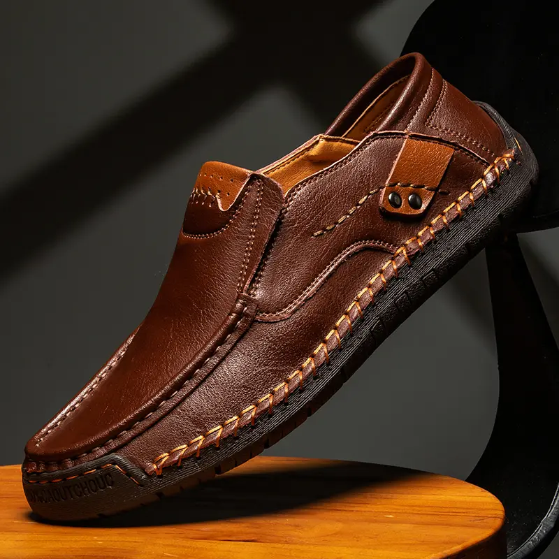 Men's Casual Shoes Lightweight Comfortable Driving Walking  Shoes Soft Bottom Moccasin Breathable Slip-Ons Flat Shoes Fathersdaygift Footwear Slipon Yellow-Brown,shoes for back to school,back to school shoes