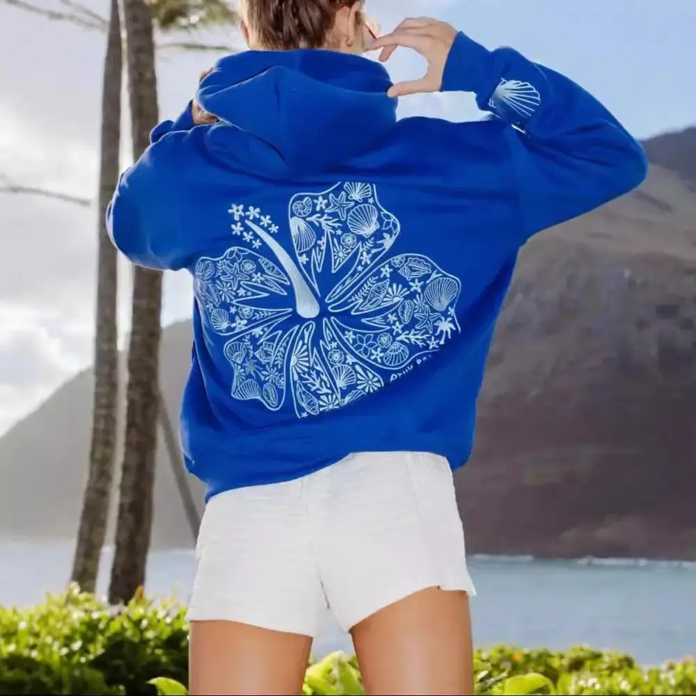 Women's Embroidered Hoodie 2026 – Oversized Y2K Long Sleeve Pullover with Kangaroo Pocket, zip hoodie,outfits,Soft Comfort Fit for Lounging or Streetwear, TikTok Viral Casual Sweatshirt