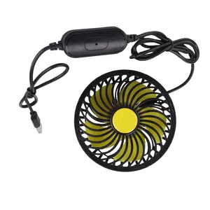 USB Powered Car Fan Air Circulation Fan for Vehicle Chair Rear Headrest 360 Degree Rotatable Head 18ft/s 3500RPM