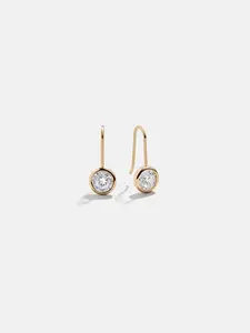 Fallon 14K Gold Bezel Earrings - 8MM Stone