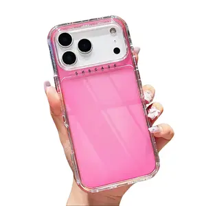 Neon Colors Durable 3-Layers Rugged Slim Flexible Anti-Drop Reinforced Corners Shockproof Bumper Protective Phone Case for Women Girl Men For iPhone 17 16 15 14 13 Pro Max
