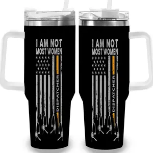 1pc 40oz Grunge Style Dispatcher Tumbler with Lid, Insulated Travel Mug, Gift for Women Men, Ideal for Halloween, Independence Day, Memorial Birthday Gift, Coffee Cup, weird stuff