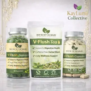 V-Flush Wellness Support Trio  Herbal Tea • Gummies • Capsules Skin Brightening Kit Face Lift Kit