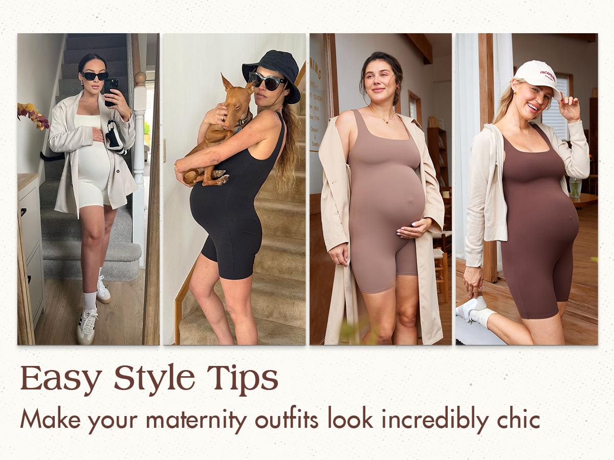 Momanda Square Neck Maternity Romper