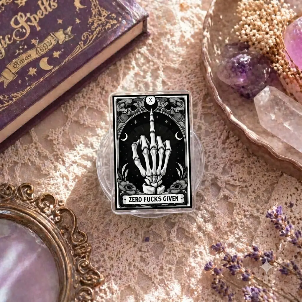 Witchy Aesthetic Skeleton Phone Grip Stand Tarot Inspired  for iPhone and Android Unique Phone Decor