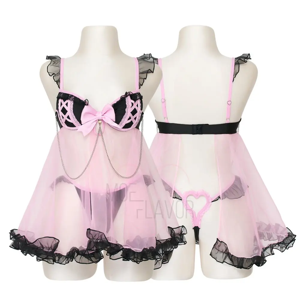 MOEFLAVOR Jirai Kei Babydoll Lingerie Set (combined) Sheer Bodysuit Top & Underwear Shapewear Body Suits for Women - TikTok Shop MOEFLAVOR Jirai Kei Babydoll Lingerie Set (combined) Sheer Bodysuit Top & Underwear Shapewear Body Suits for Women - TikTok Shop