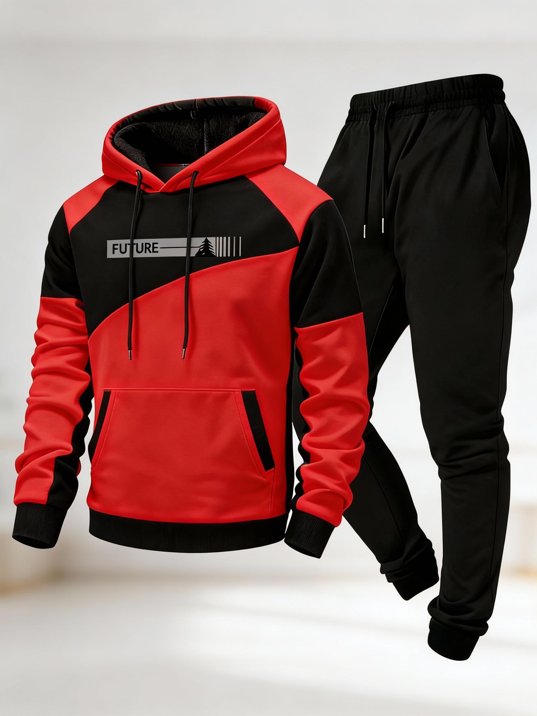 Men's New Hooded Set Stylish Hooded Sweatshirt & Casual Pants Fashionable Versatile for Business Youthful Stylish Two-Piece Set