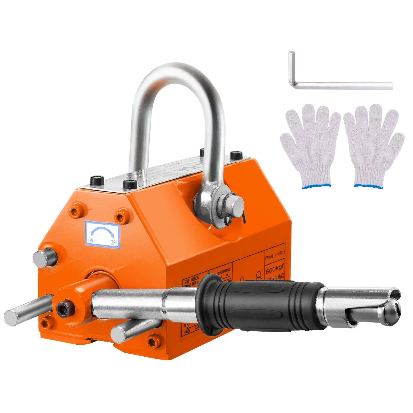 【SummerFinds】VEVOR Magnetic Lifter, 1320 lbs/600kg Pulling Capacity, 2.5 Safety Factor, Steel and Neodymium, Lifting Magnet with Release, Permanent Lift Magnets, Heavy Duty Magnet for Hoist, Block, Shop Crane