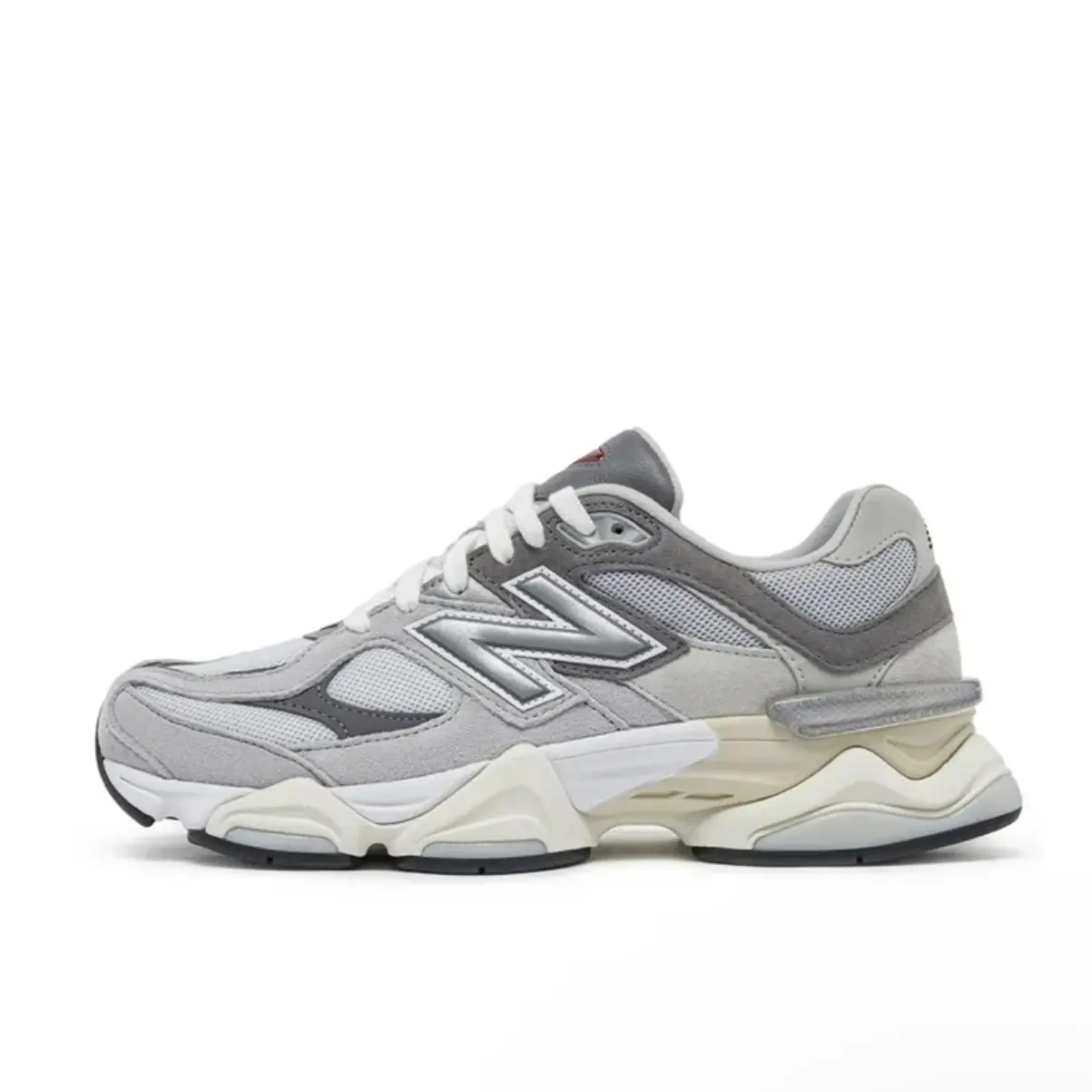 New Balance 9060 Rain Cloud Grey Men’s Low-Top Mesh Sports Shoes, Rubber Sole, Comfortable Daily Athletic Walking Footwear, Casual, Low Top Fit, Classic Update, Low Top Trainer, Casual Trainer Shoes