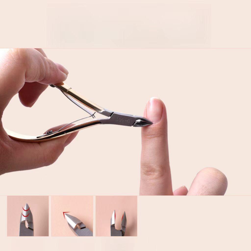 Manicure, nail edge exfoliation, steel push cuticle scissors, cuticle fork set, complete set of professional manicure tools