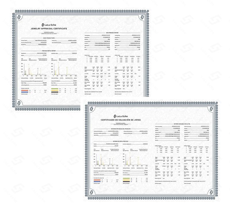 LuLu Echo 14K Gold Plated Luxury Bracelet Waterproof Fade-Resistant Non-Allergenic 6mm 8mm 10mm 12mm 14mm Sizes for Casual Business Leisure