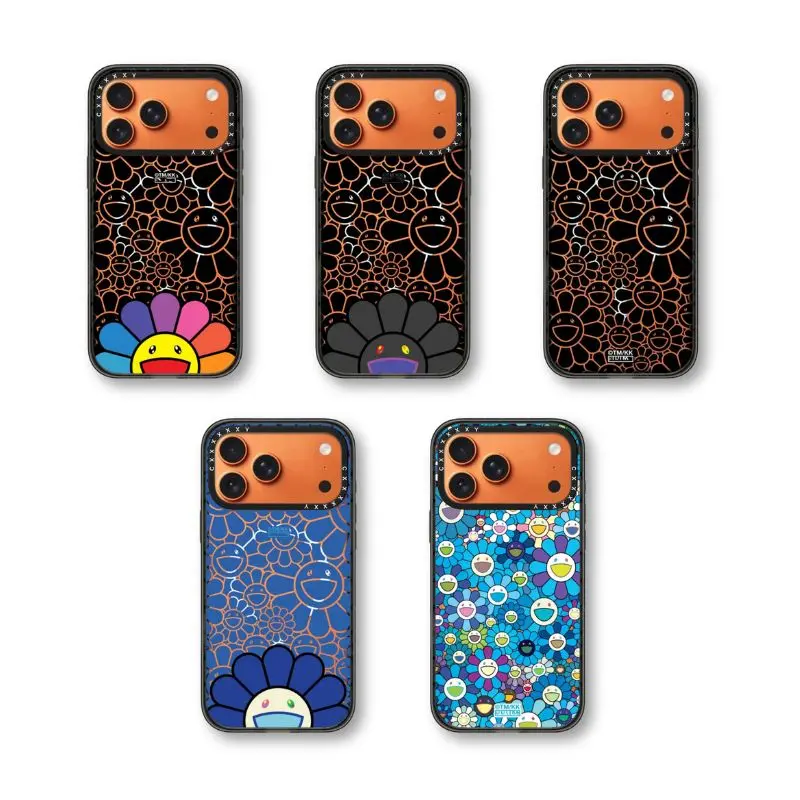 Trendy Casetify Sunflower iPhone Case, Murakami Style Art Phone Cover, Shockproof Anti Drop Case, Aesthetic Fashion Phone Accessory