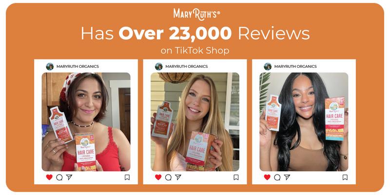 MaryRuth's Hair Care Liposomal - Hair Growth Vitamins - Vitamin D3, Vitamin E, Biotin, Hyaluronic Acid, & Selenium - Vegan - Haircare - 14 Pouches MaryRuth's Hair Care Liposomal - Hair Growth Vitamins - Vitamin D3, Vitamin E, Biotin, Hyaluronic Acid, & Selenium - Vegan - Haircare - 14 Pouches