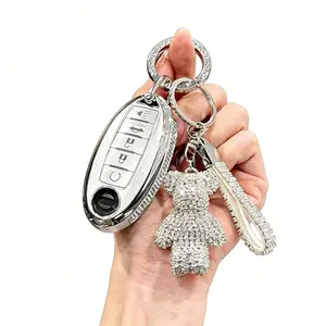 Side Diamonds 5 Buttons TPU Car Key Case Cover Shell Fob for Nissan Altima Coupe Armada GTR Maxima Murano Cross CABRIOLET Rogue Versa