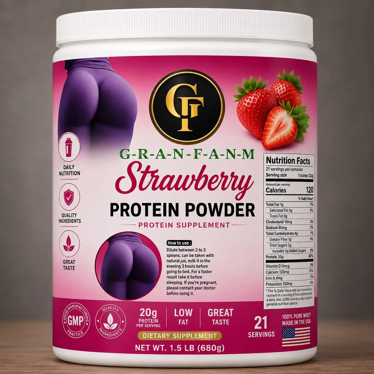 GRAN FANM  PROTEIN POWDER STRAWBERRY