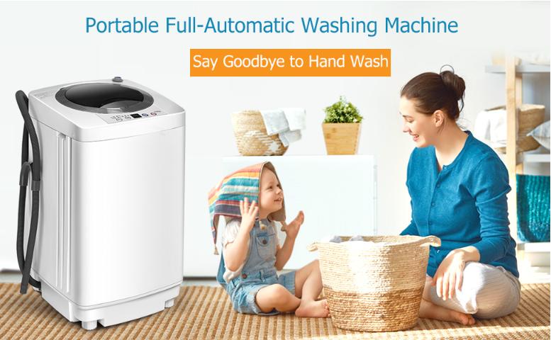 [AffiliateLive] Costway Portable Washing Machine, Full Automatic Washer and Dryer Combo, Compact Laundry Washer Spinner for Apartment RV Dorm