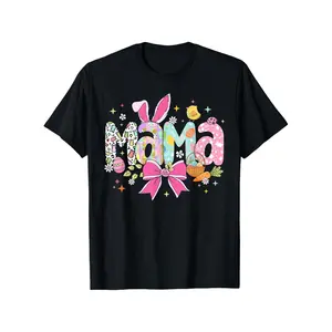 Men and Women S Bunny T Shirt with Coquette Bow Short Sleeve Crew Neck Cotton Tee Soft Casual Easter St Patrick Day Mother s Day Gift Year Round Bunny Print