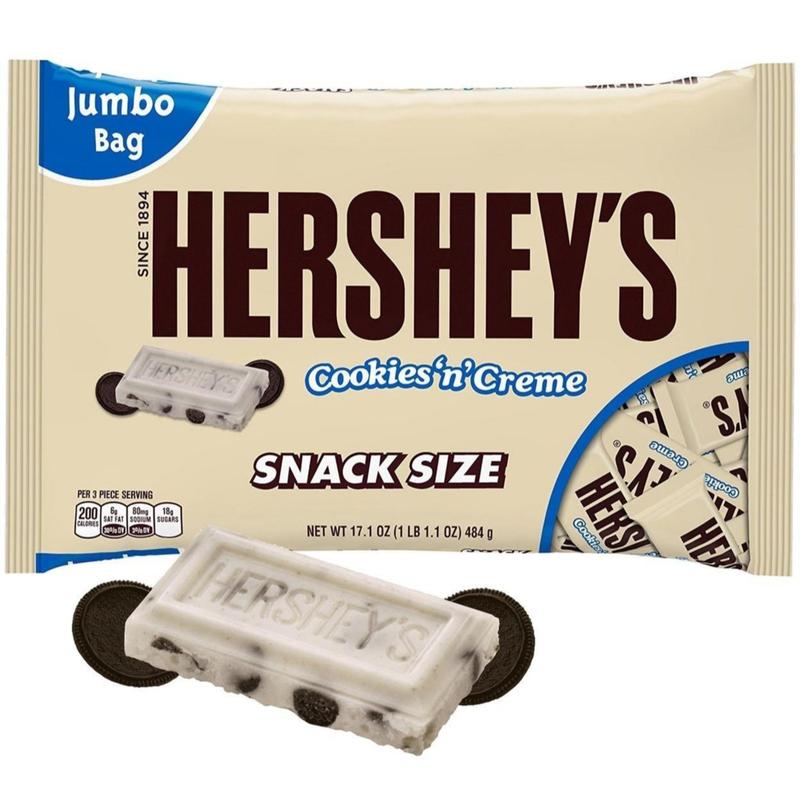 Hershey's Cookie N' Creme Snack Size Bars  Dessert Chocolate