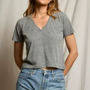 Beckett V Neck Tee Heather Grey