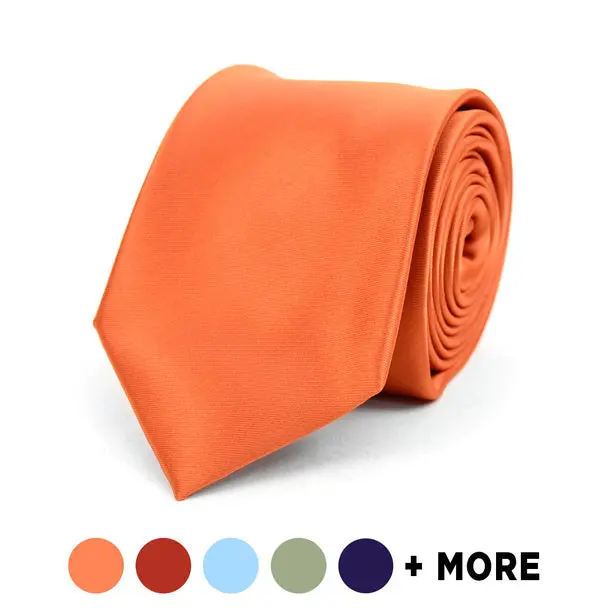 Men's Premium Solid Color Male Necktie - 3" Wide Artificial Silk-Like Polyester Formal Neckwear, 2400 Needle Count, 57" Long, Decorative Tipping, Assorted Colored (Baby Blue, Charcoal, Teal), Clothes, Artificial Silk Neckties, Assorted Colored Neckties, 5