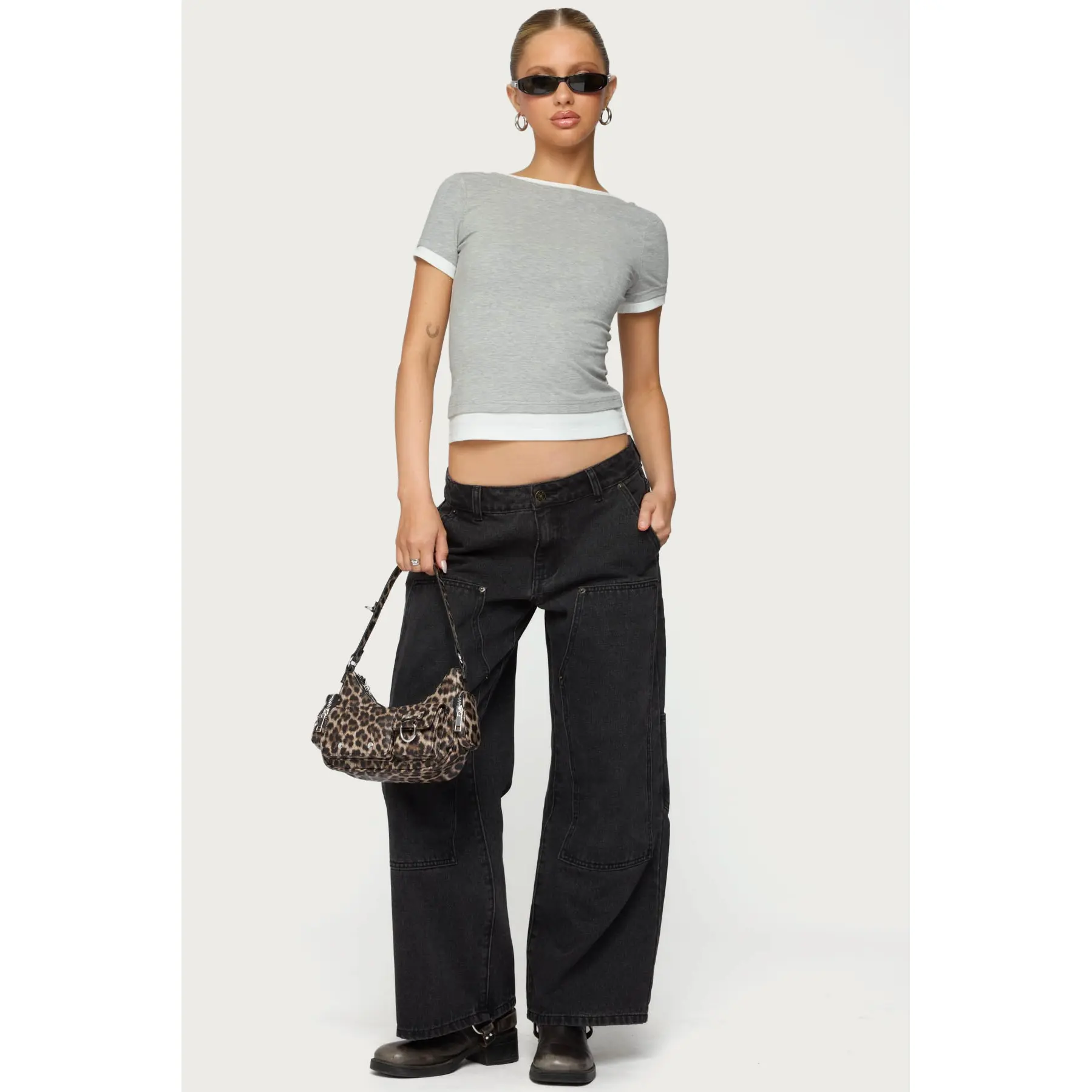 Petite Ayla Low Rise Baggy Carpenter Jeans