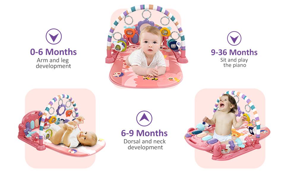 dearlomum Baby Play Mat Blue Giraffe Design with 5 Sensory Toys Music Lights for Newborns 0-36 Months Multifunctional Rubber Playmat Playpen Gift for Boys & Girls dearlomum Baby Play Mat Blue Giraffe Design with 5 Sensory Toys Music Lights for Newborns 0-36 Months Multifunctional Rubber Playmat Playpen Gift for Boys & Girls