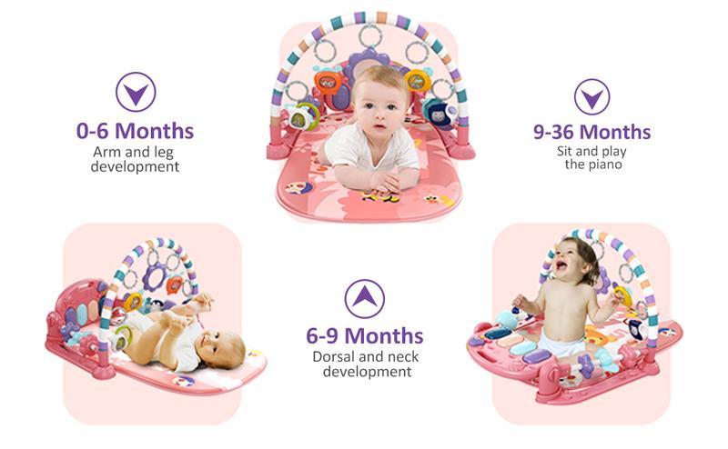 dearlomum Baby Play Mat Blue Giraffe Design with 5 Sensory Toys Music Lights for Newborns 0-36 Months Multifunctional Rubber Playmat Playpen Gift for Boys & Girls dearlomum Baby Play Mat Blue Giraffe Design with 5 Sensory Toys Music Lights for Newborns 0-36 Months Multifunctional Rubber Playmat Playpen Gift for Boys & Girls