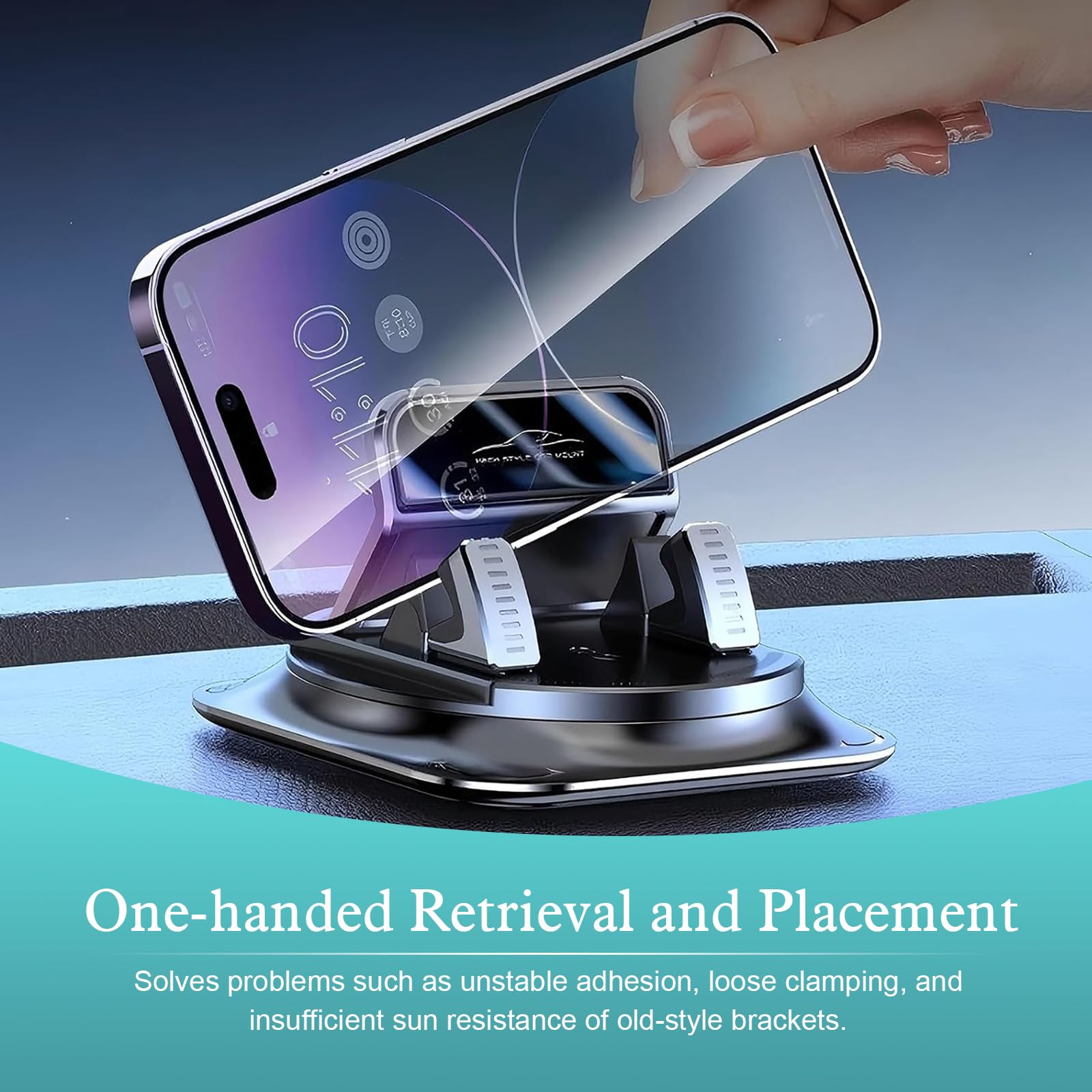 Dashboard Navigation Bracket, 360-Degree Rotation Automotive Phone Holder, Universal Self-Adhesive Non-Slip Car Phone Holder, for Most Cars,Car Mount Dashboard Navigation Bracket, 360-Degree Rotation Automotive Phone Holder, Universal Self-Adhesive Non-Slip Car Phone Holder, for Most Cars,Car Mount