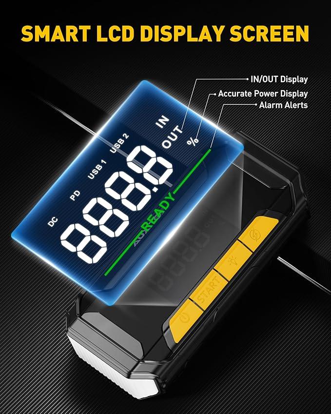 AUXITO Jump Starter 8000A Peak Jump Box(All Gas,up to 10.0L Diesel Engine) 12V Car Portable Battery Jump Starter ,Auto Battery Booster Pack,with 3-Mode Flashlight