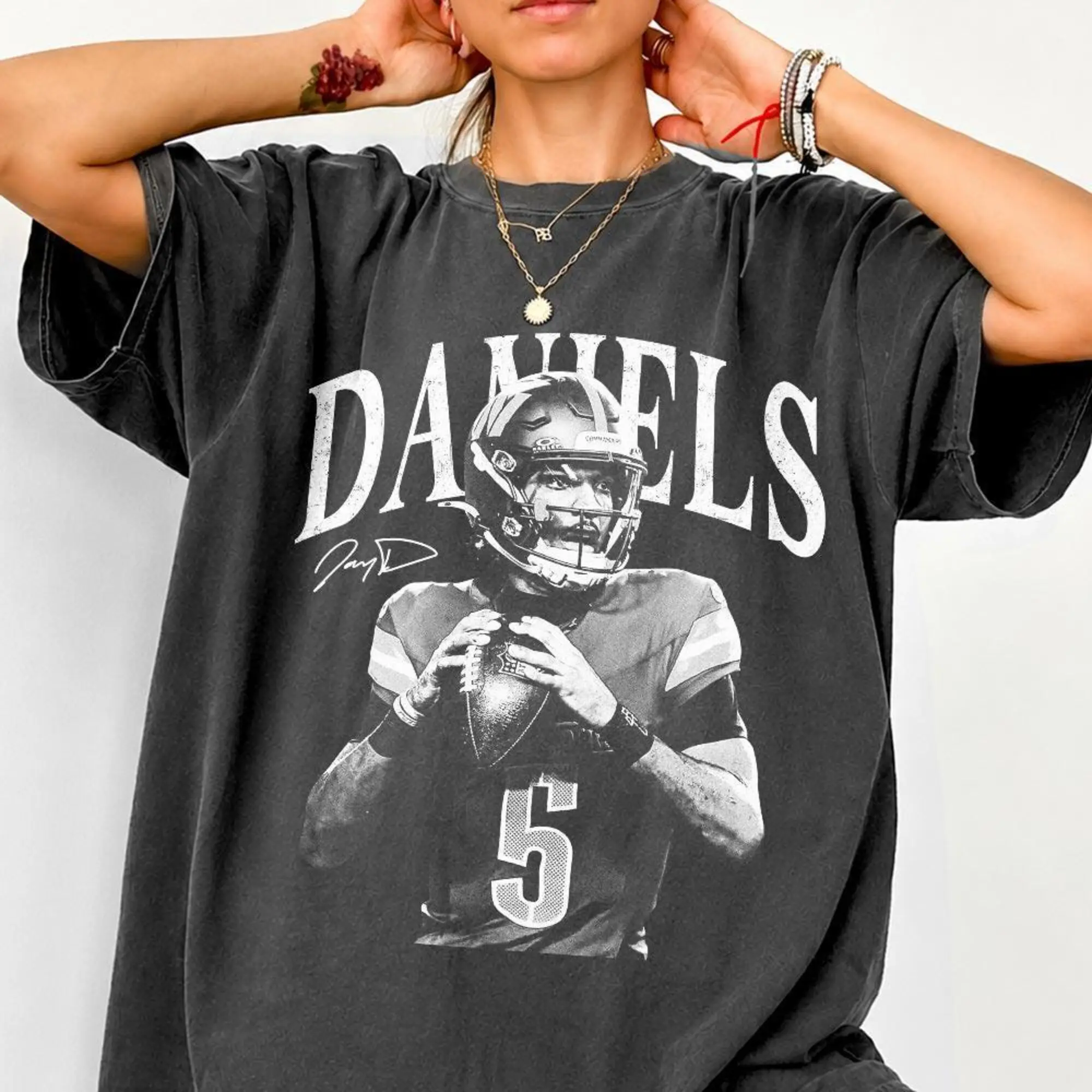 Retro 90s Jay Daniels Football Tee, Vintage Game Day Shirt, Commanders Fan Gift