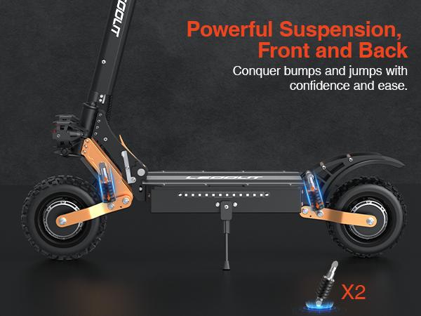 LEOOUT scooter new year Sales T85, 53MPH Top Speed, 60 Mi Max Range, 6000W Peak Motor, Smart Unlock Dashboard, Dual Suspension & Braking System, Dual Charging Ports, 11" Anti-Slip Tires