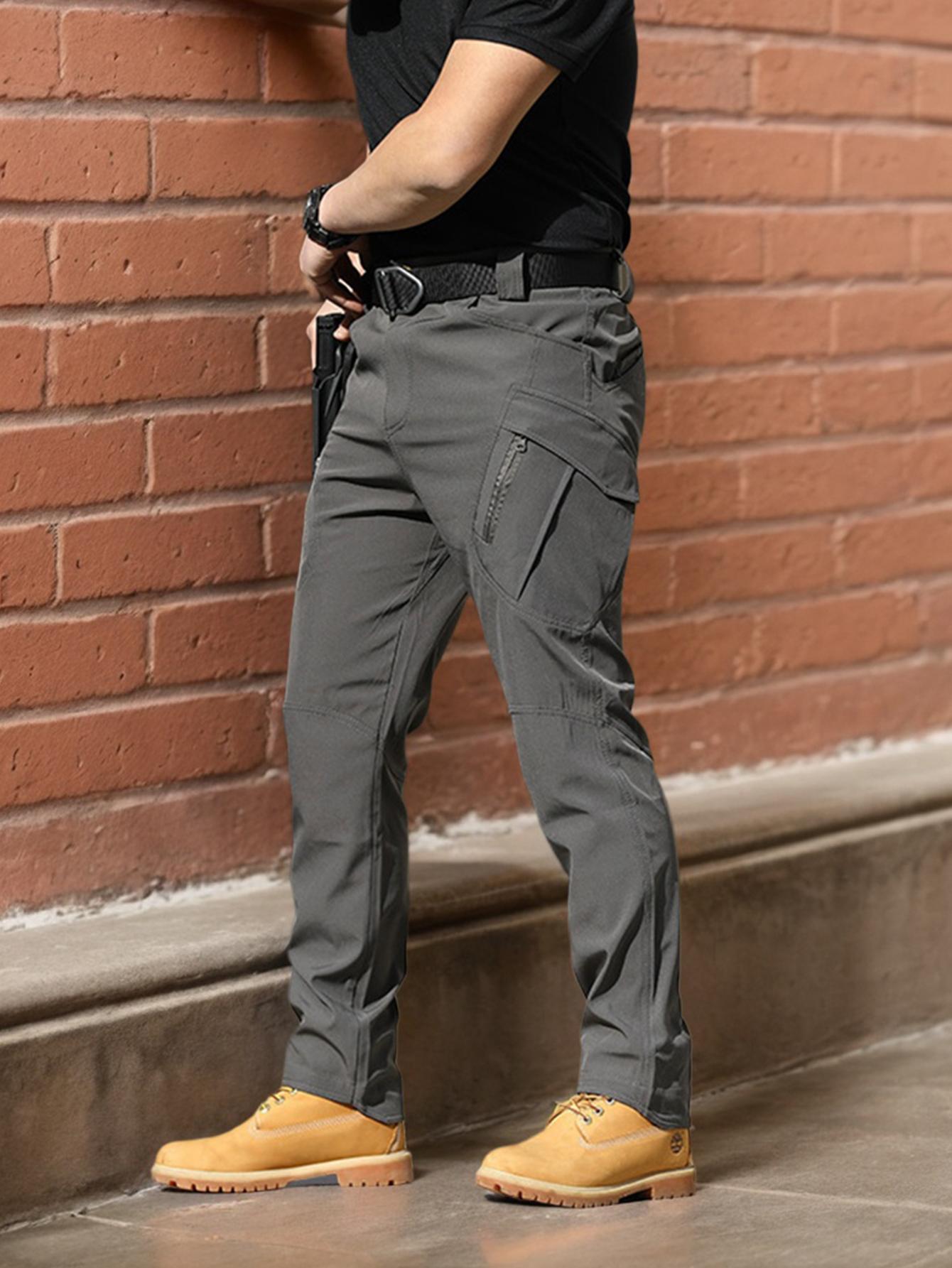 Mens High-Performance Tactical Cargo Pants - Waterproof, Sweatproof for Outdoor Hiking - Durable, Multi-Pocket Design, All-Weather Wear Resistance