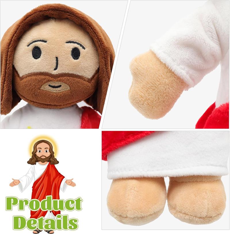 Yelakey (No light, No breathing) Sacred Heart of Jesus Plush Toys Stuffed toys plushies for kids children,  Lovely Easter Gift, Christian Baptism Gift, Thanksgiving Christmas Gift Durable Soft Fluffy